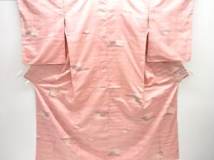 霞模様織り出し手織り節紬着物